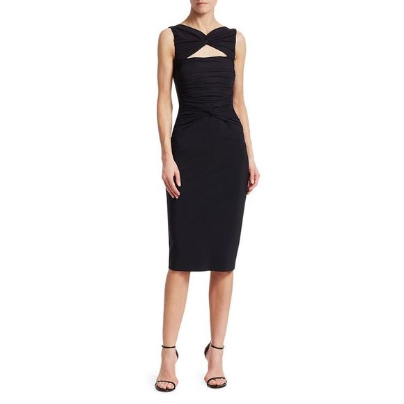 NWT Chiara Boni La Petite Robe Audrine Ruched Cutout Bodycon Dress $695 - Picture 1 of 7